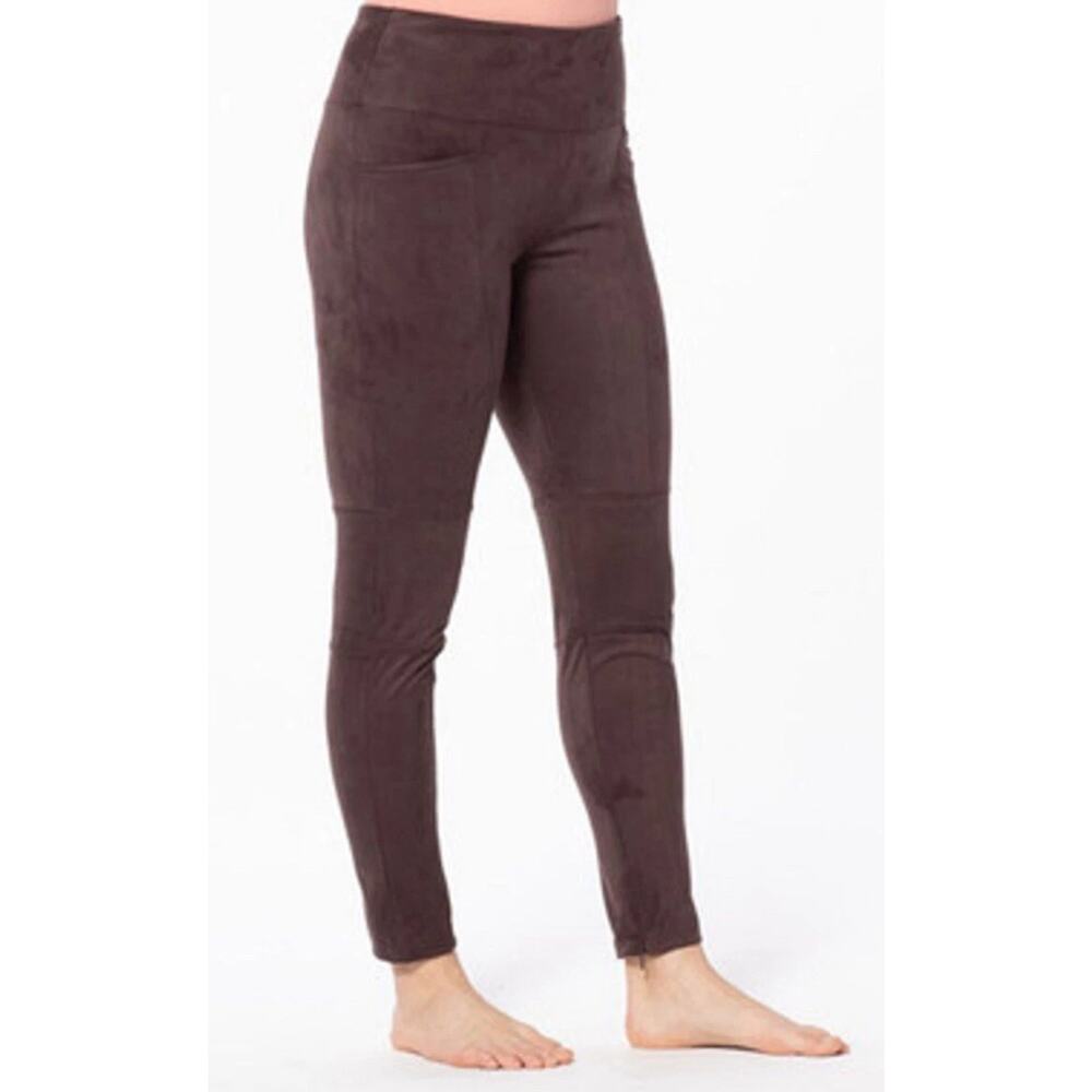 NWT Ruby Ribbon Brown Faux Suede Legging w/Pocket Size S Retail $110